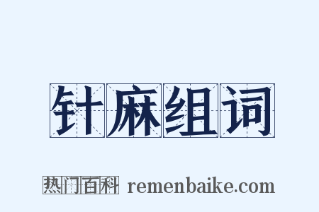 针麻组词是什么意思的图片